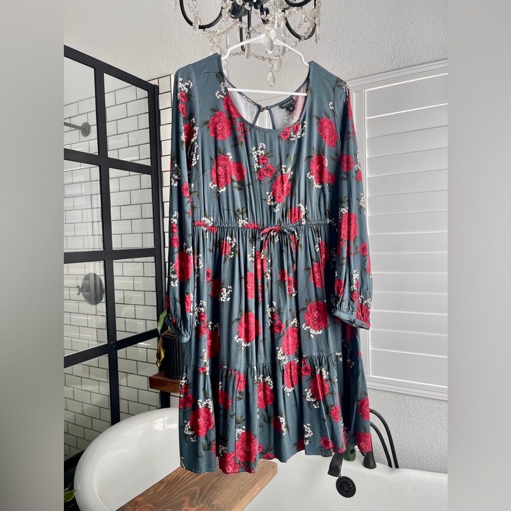 Torrid Long Sleeve Skater Dress Size 1
